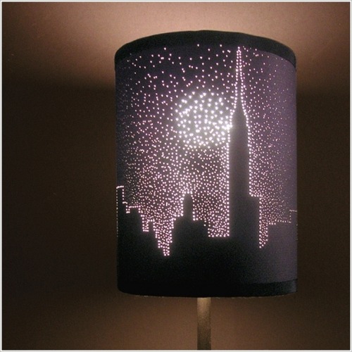 imsingingmydreams: imagine-create-repeat: A Simple Lampshade Got This New Look by Poking Pins THINK 