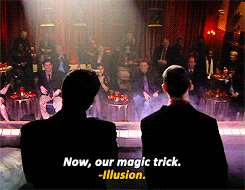 Meanwhile, Buster and Gob had begun the Sword of Destiny illusion at the Gothic Castle.