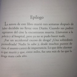 todo-esta-excelente:  Fin. #libros #book #drug #droga 