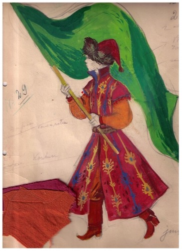 Jan Marcin Szancer (1902-1973): various costume designs inspired by renaissance fashion of szlachta (Polish nobility), and by Polish folk costumes.
Images via galeriaszancera.pl