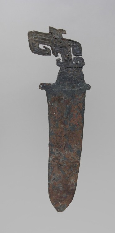 Chinese bronze dagger axe (ge), Shang Dynasty, 1600 - 1046 BCfrom The Princeton University Art Museu