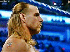 This was my reaction when Shawn hit Triple H with a sweet chin music! :o