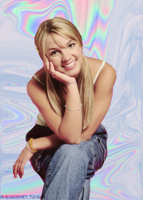 amengodney:Britney Spears90’s + holographic backgrounds