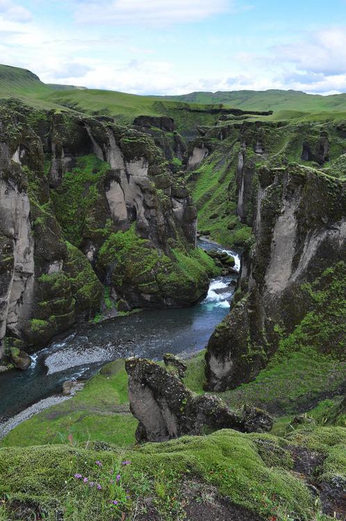 bluepueblo:  Fjardrargljufur Canyon, Iceland photo via necole 