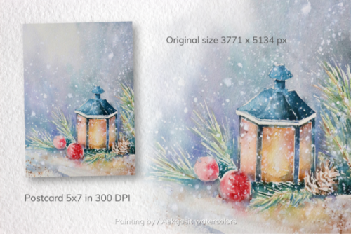 Watercolor Winter Christmas theme by Aekgasit watercolorsIncluded:– 6 pieces watercolor background, 