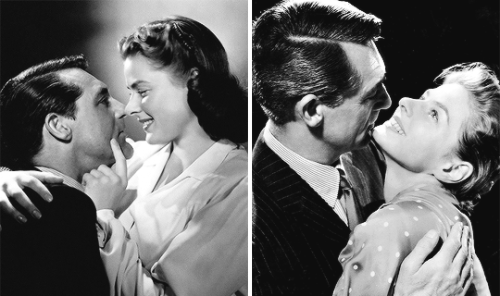 connerys:ONSCREEN COUPLES WHO APPEARED IN MOVIES IN DIFFERENT DECADES:Cary Grant and Ingrid Bergman 