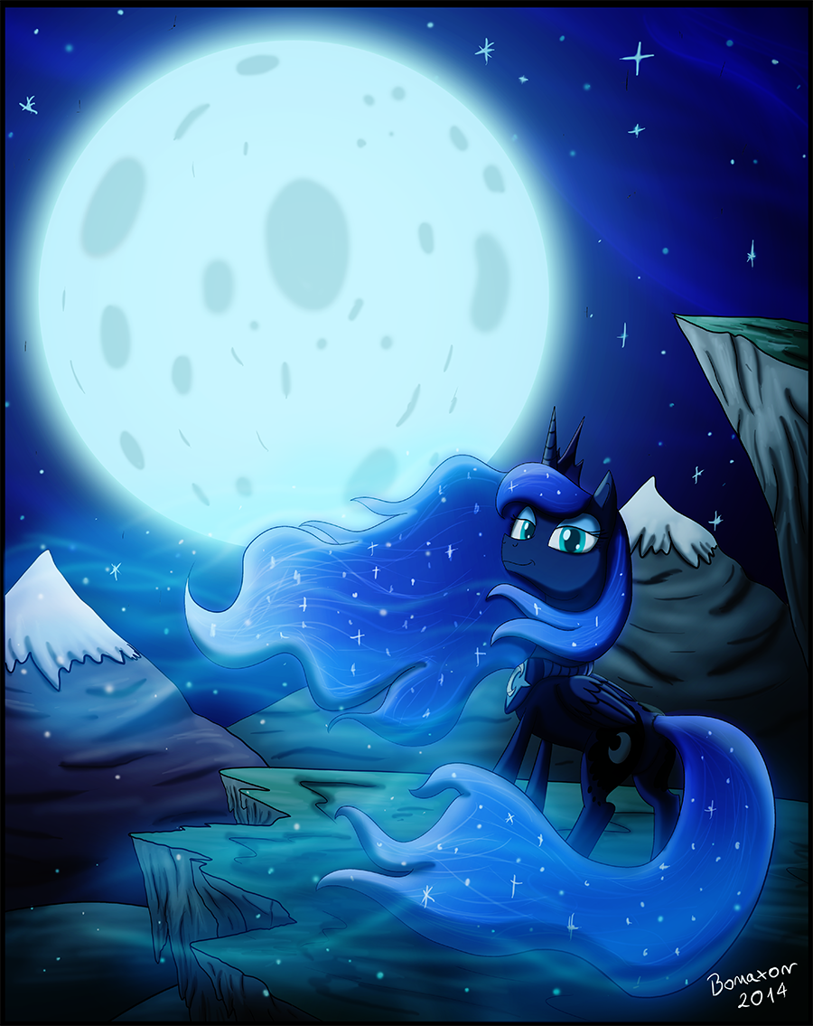 mlpfim-fanart:  Me and my night. by Bonaxor  Ooo~ &lt;3