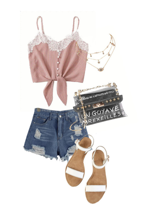 - Outfit Ideas -Cami Top / Shorts / Necklace / Bag / Sandals