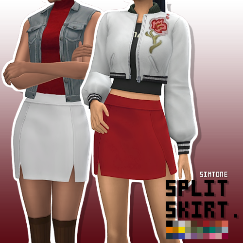 SPLIT _ Skirt30 swatchesBase game compatible, skirt categoryAllowed for random→ DOWNLOAD HERE (SFS)C