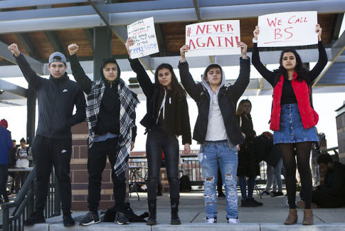 Somerville High School students walked out of school this morning to participate in a 17-minute sile