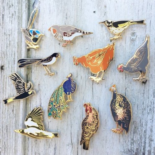 Collection of Six Enamel Lapel Pin //BridgetFarmerArtist