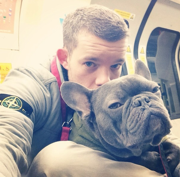 unicorncrackaddict:  Russell Tovey and his french bulldog Rocky. *swoon* X 