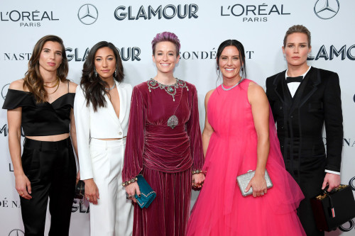 uptightcitizensbrigade:Megan Rapinoe, Tobin Heath, Ali Krieger, Christen Press and Ashlyn Harris at 