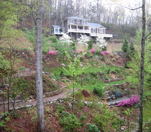 Inspiration! Steep slope gardening from the local Master Gardener / Cooperative Extension newsletter