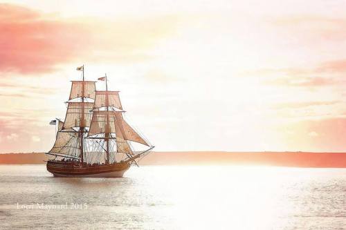 longmaytheysail: Stunning Picture of Lady Washington in Coos Bay by Lori Maynard