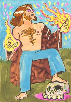 Ink &amp; Watercolor On A3 Size Paper, Model: The Wizard    At Dr. Sketchy&rsquo;s