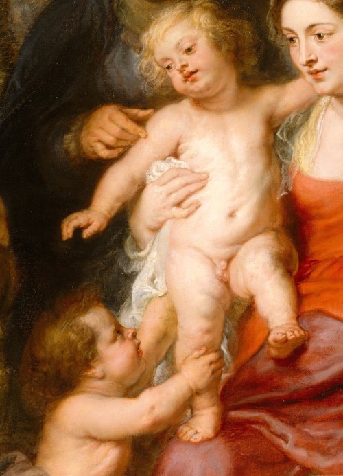 You OK there baby? Detail: The Holy Family with Saints Francis and Anne and the Infant Saint John th