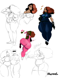 pumspread:  Late sketches of Rduy’s mom