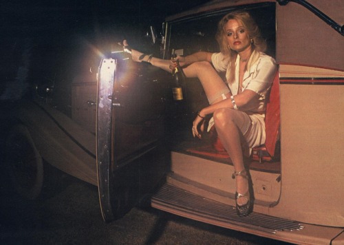 eroticaretro:  Cult actress Claudia Jennings featured in one of several of her post-Playmate Playboy pictorials, entitled “Claudia Observed”, each photograph depicted a different artist’s interpretation of the model. Published in the magazine’s