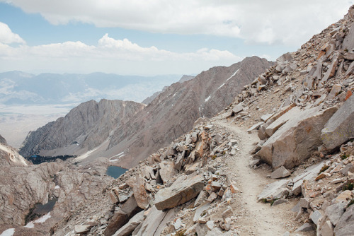 jeffambrose:Looking east down the 99 Switchbacks towards Whitney Portal on the Mt. Whitney Trail.