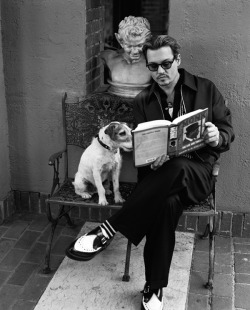  Johnny Depp (and friend) shot by Bruce Weber
