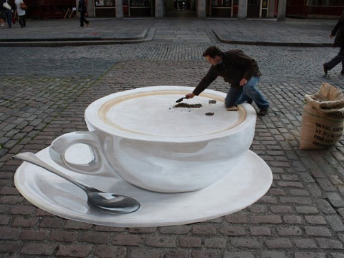 yourcoffeeguru: Coffee Cup Street Art