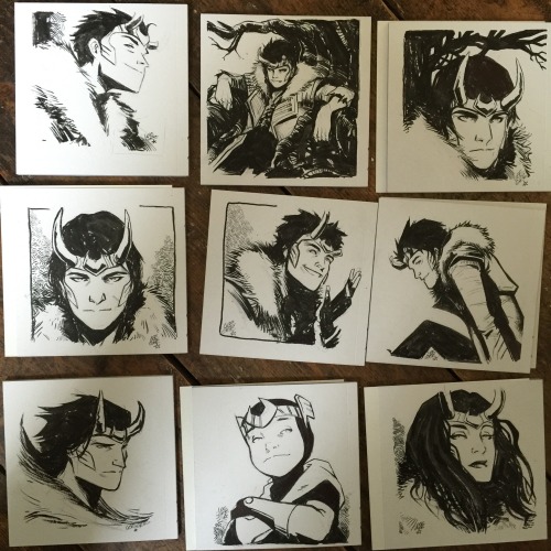 leegarbettart:  More back cover sketches for the Little Book of Loki art book