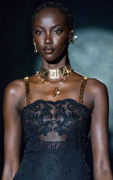 Adut Akech &amp; Anok Yai - Versace by Fendi - S/S 2022