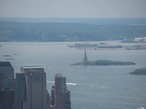 mynycpictures:  Lady Liberty view from the Empire State NYC 2012