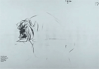 an Beauty And The Beast initial animation, by Glen Keane.