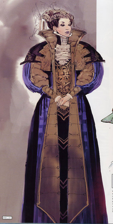 terminallycapricorndog: alwaysstarwars: Gorgeous Padme Amidala concept art for Attack of the Clones 