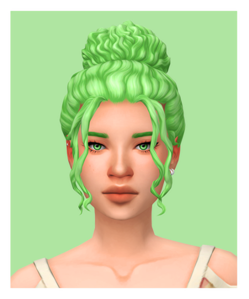 crazysimmer99: Puanani Hair Recolor of @feralpoodles Puanani Hair in @noodlescc 76 Sorbets Remix + 7