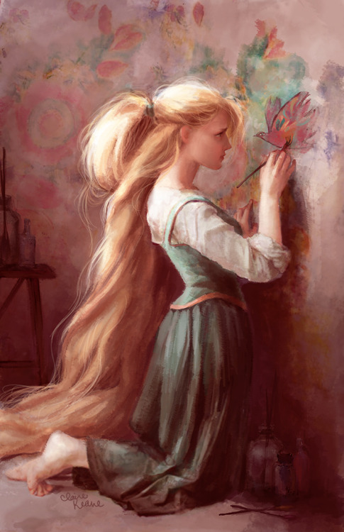 scurviesdisneyblog:Rapunzel concept art by Claire Keane (x)