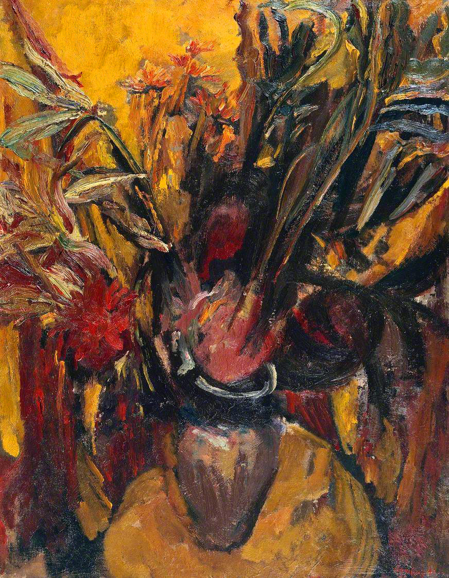 igormag:David Bomberg (1890–1957), Flowers, 1943.oil on canvas, 91.5 x 72 cm