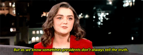 thegerwig:Maisie Williams on Jimmy Kimmel Live [x]