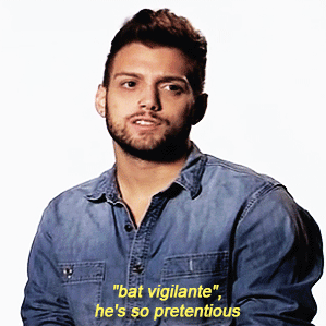 justiceleaque:  clark kent: what’s your position on the bat vigilante in gotham?bruce wayne:  