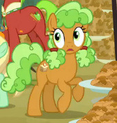 fisherpon:  deakythesasscat:  YOU GUYS THIS PONY (i like to call her apple cake) IS THE CUTEST THING EVER WHY DOESN’T SHE HAVE A WHOLE FANDOM LIKE APPLE FRITTER  …Does this pony even have a name? I don’t believe I’ve seen fanart of her before…