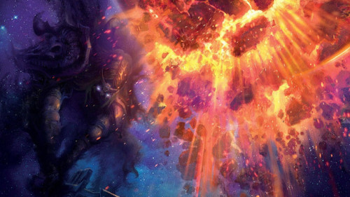 Where Light and Void clash, chaos is born: the chaos of the Twisting Nether, birthplace of the Fel. 