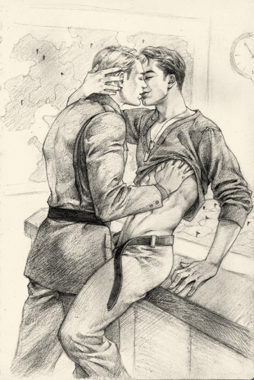 lalawooo:3 illustrations for a Chinese Stucky fanfic book named “It happened three nights”.In this f
