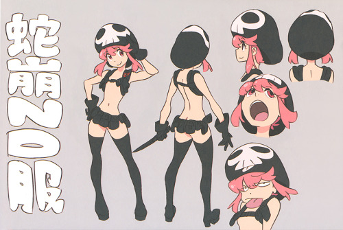 artbooksnat:  Kill la Kill (キルラキル) Character designs and costume changes for Ryuko, Mako, and more, during the Nudist Beach portion of the show, illustrated by Sushio (すしお) for Sushio Club Love Love KLKL (Mandarake). 