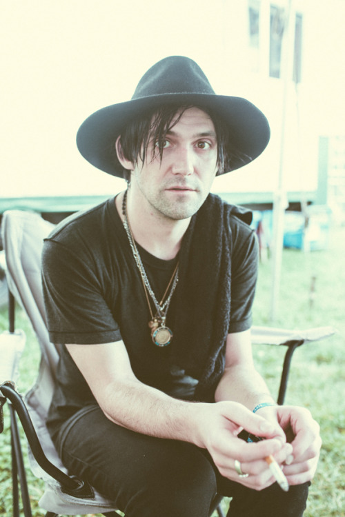 joshwool:Conor Oberst relaxing after his set at newportfolkfest
