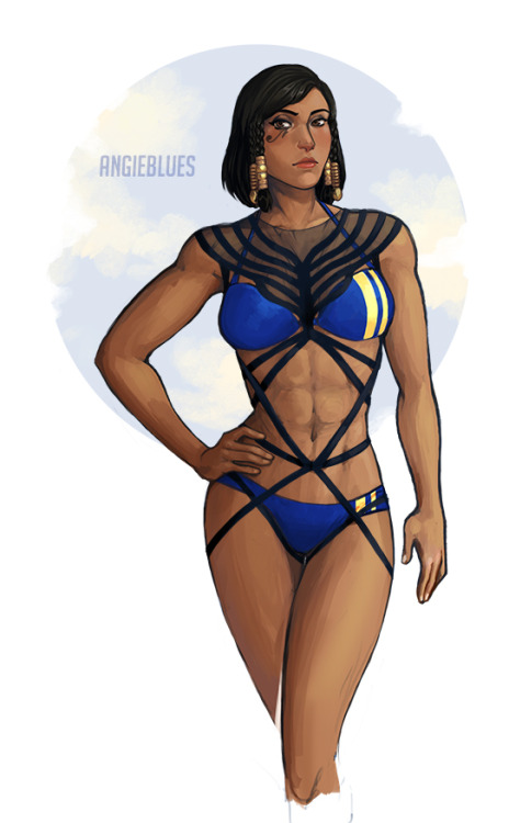 angiebluesart:   My badass precious girl is done! I’m in LOVE with lovechildboudoir harnesses! Hejhfjdjd this unisex design is perfect for herPharah from Overwatch 