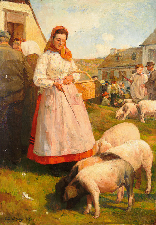 Market Day in the Countryside (1905) by Paul Michel Dupuy