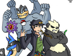 If Jotaro were a Pokemon TrainerCommission Info - Ko-fi - Redbubble Store