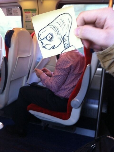 lulz-time:  tastefullyoffensive:  How October Jones Passes Time on the Train  Featured