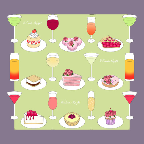 The garden party pattern project…https://society6.com/product/hummingbirds-cocktails-desserts-garden