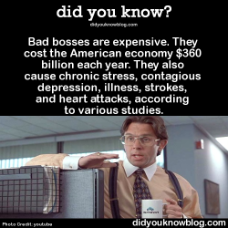 Did-You-Kno:  Bad Bosses Are Expensive. They Cost The American Economy $360 Billion