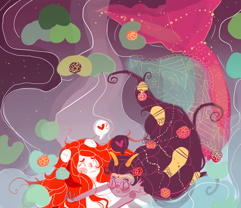 treescab:  aradia(sprite)/feferi mermaid au =u=Stitched together version is here 