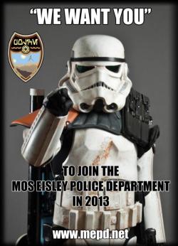 thylacinesquad:  Recruitment posters. Get over to your local recruitment branch today www.501st.com.   You know it strikes me that the Empire was much more like a benign Keynesian real politik centrally planned society that was fighting a vicious religiou