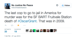 youknowitzrich:  actjustly:  Just a reminder that there were 1098 reported officer involved shootings last year alone.   &amp; he was only charged with involuntary manslaughter &amp; served only 6 months jail time. #ThatAintRight 